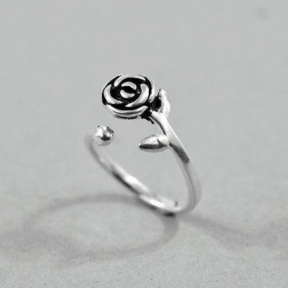 Sterling Silver Rose Vintage Ring